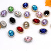 10 Pcs / 14mm / Silver Sew On Oval Crystal  S21S