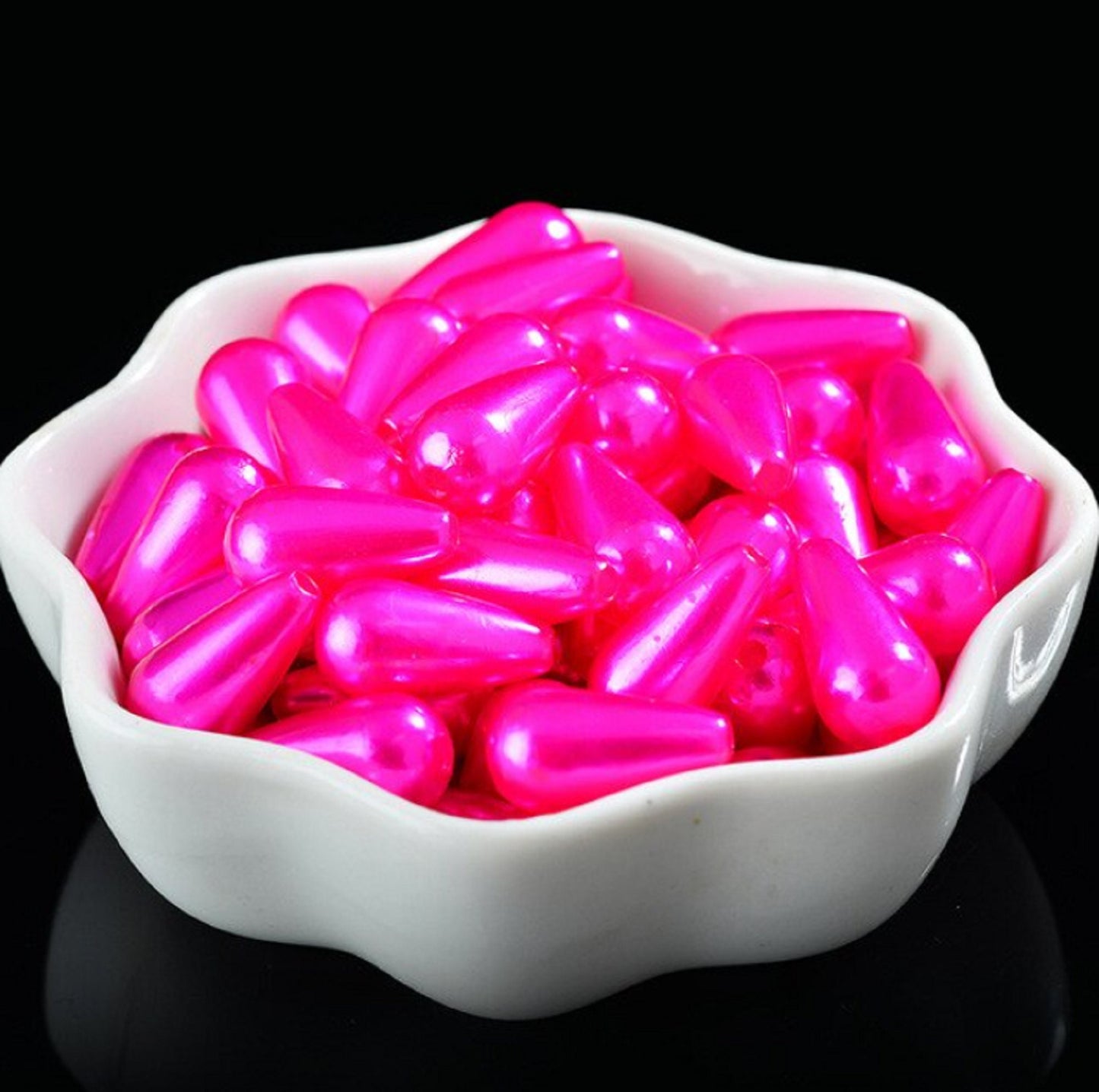 100 pcs / Assorted Colours Teardrop Beads, Jewellery Making