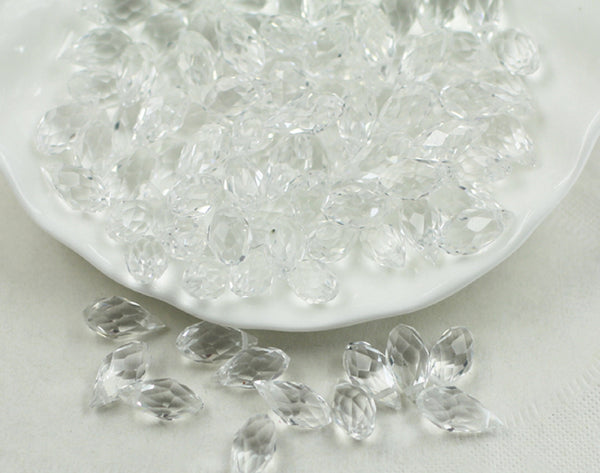 95 pcs / 6 x 12mm / Top Drilled Teardrop Glass Beads