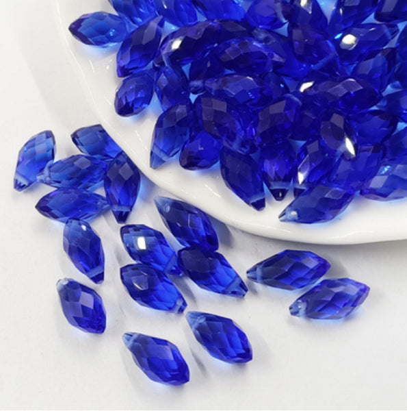 95 pcs / 6 x 12mm / Top Drilled Teardrop Glass Beads