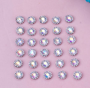 50 Pcs / 12mm / Gold Sew On Rhinestones S10G