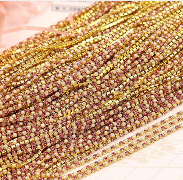 3 Meters / 2.5mm / Crystal Chain C25G