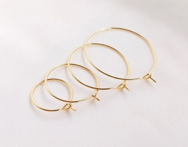 10 pcs / Gold Plated Earrings Hoop  EK81