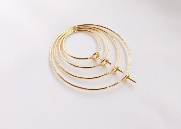 10 pcs / Gold Plated Earrings Hoop  EK81