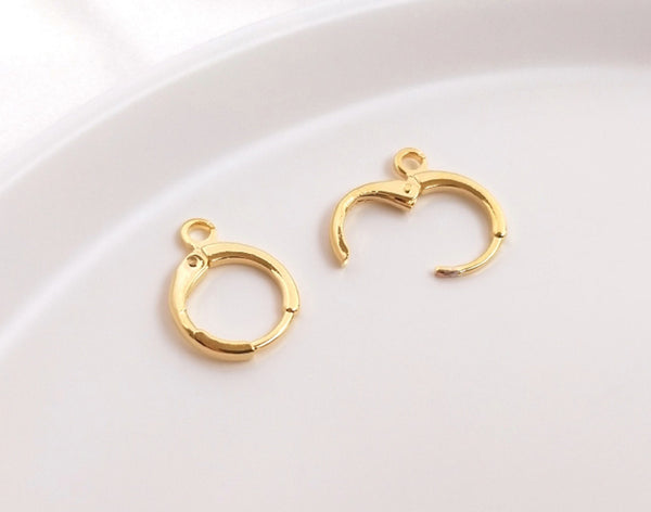 10 pcs / Gold Plated Base French Hoop Earrings  EK71