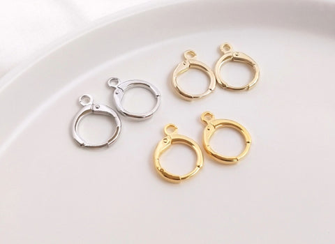 10 pcs / Gold Plated Base French Hoop Earrings  EK71