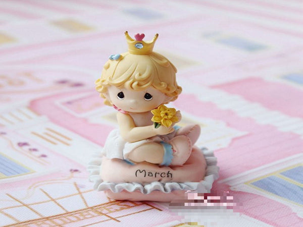 Stock Clearance / 3 pcs Ceramic Birthday Baby Girl Display Cake Topper CD094