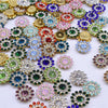 50 Pcs / 14mm / Gold Base Sew On Rhinestones  S15G