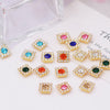 (B002)  50 Pcs / 10mm / Mix Rhinestone Flower Centers