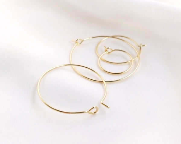 10 pcs / Gold Plated Earrings Hoop  EK81