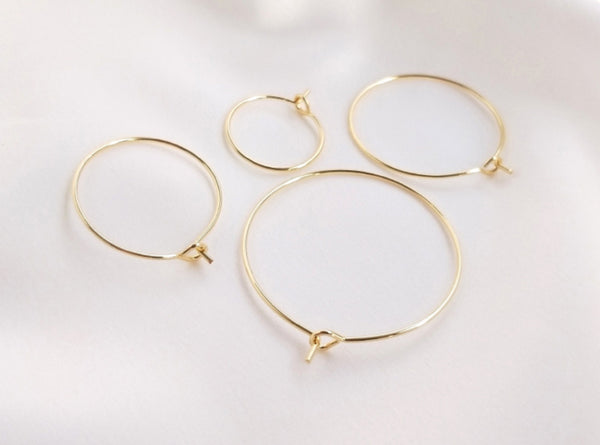 10 pcs / Gold Plated Earrings Hoop  EK81