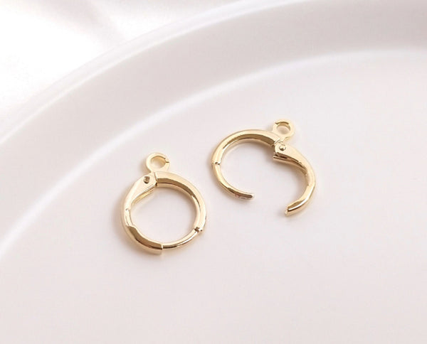 10 pcs / Gold Plated Base French Hoop Earrings  EK71