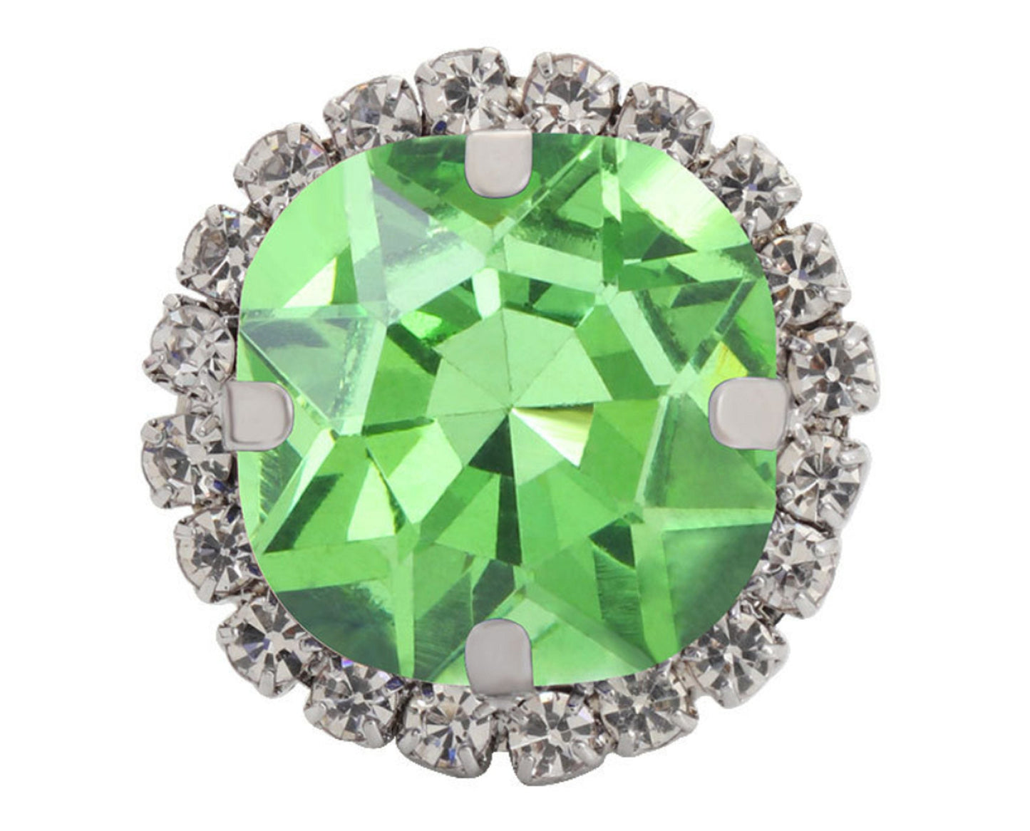 (S27G)  10 Pcs / 16mm / Gold Base Sew On Square Rhinestone