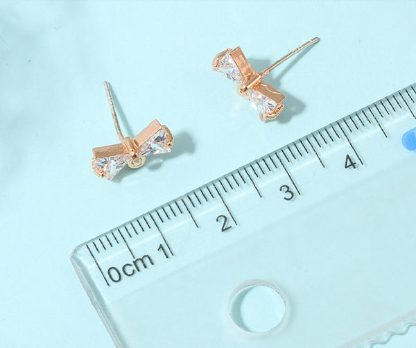 10 pcs / 10mm / Gold Plated Crystal Stud Earrings with Loops EK79 / EK96