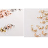 (EK002-5) 20 Pcs / 4mm x 3.5mm / Gold Plated Clamshell Calottes