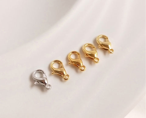 10 pcs / 10 x 6mm  / Gold Plated Lobster Clasps, Jewellery Making Findings   EK006