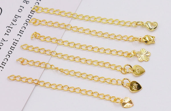 2 pcs / Gold Plated Bracelet Extension without Clasp EK37-EK40