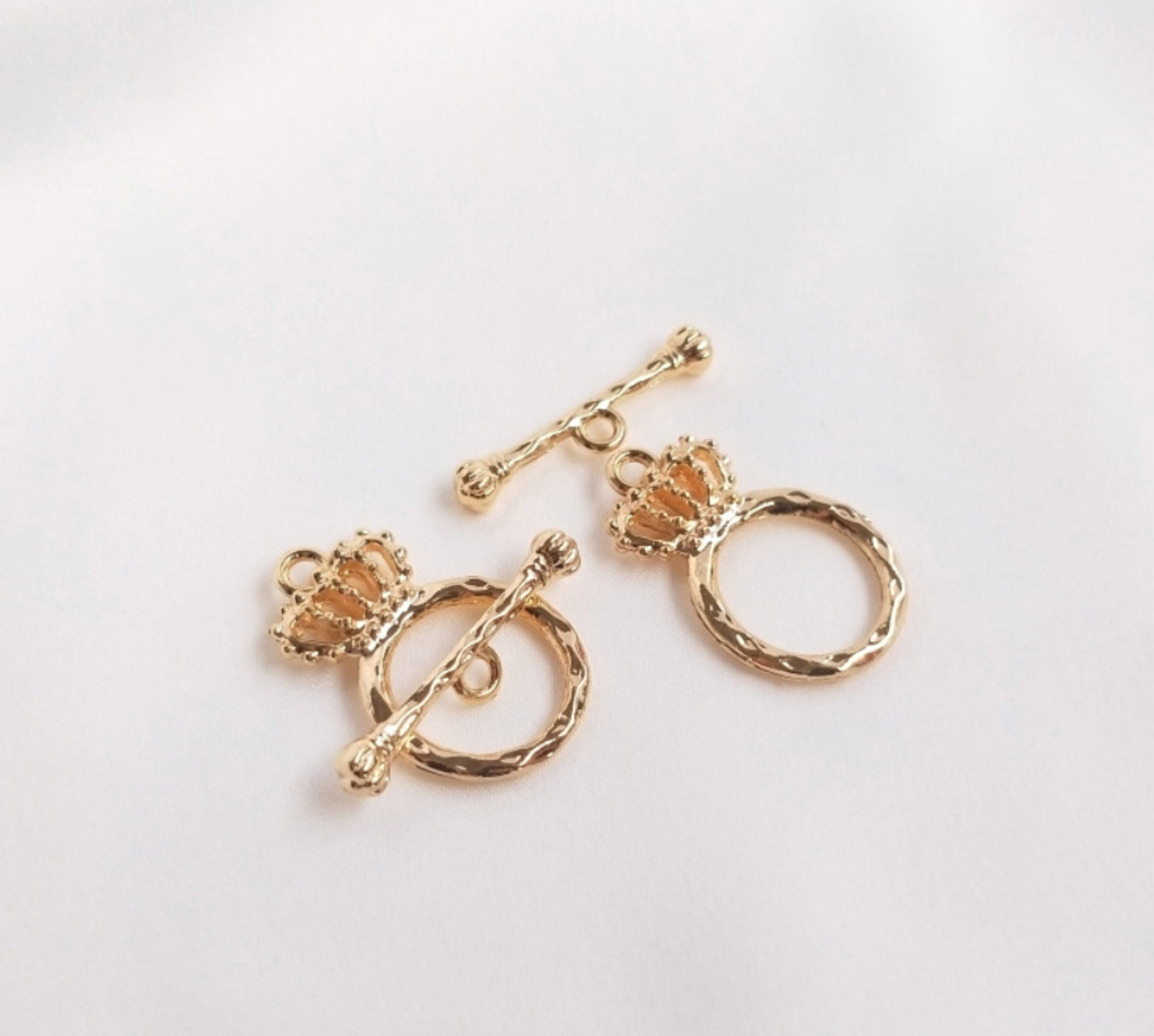 (EK32-34) 2 sets / Gold Plated Connector, Gold Plated Clasp