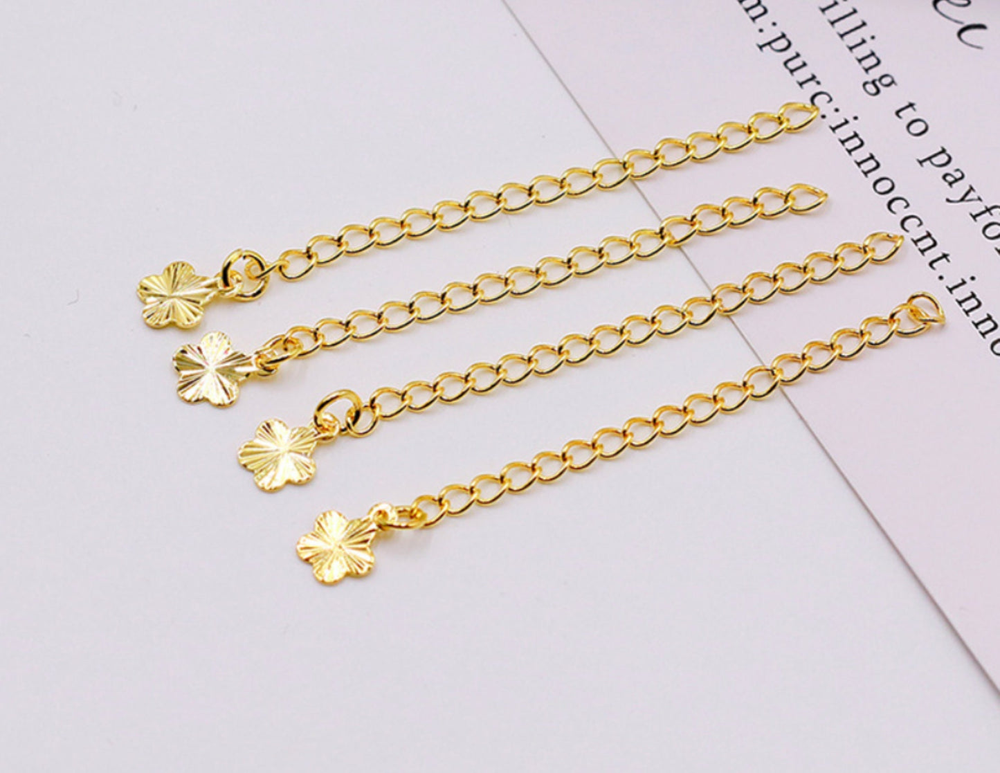 2 pcs / Gold Plated Bracelet Extension without Clasp EK37-EK40