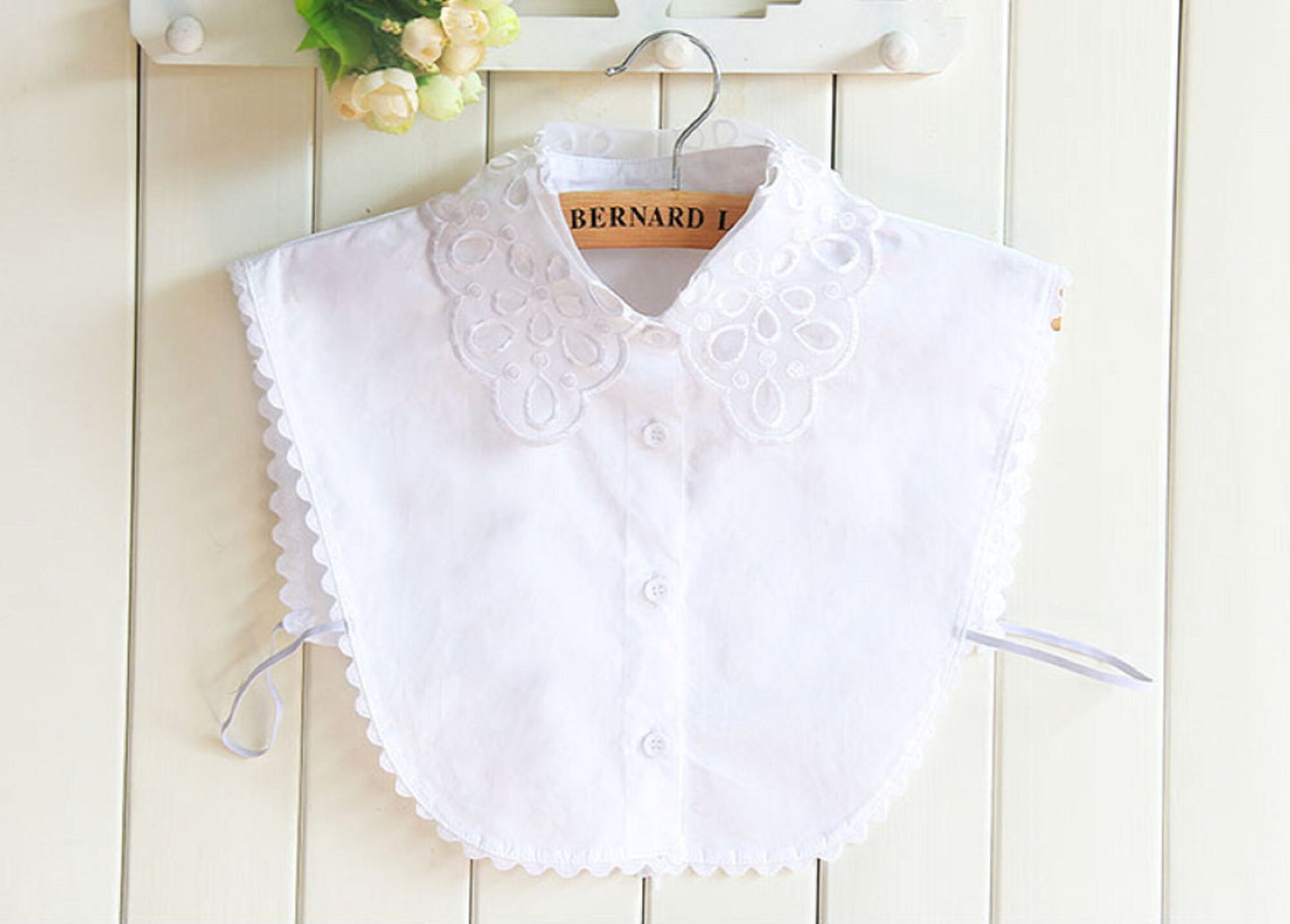 Pure White, Black / Fake Lace Collar, False Collar, Removable Collar  B102(E)