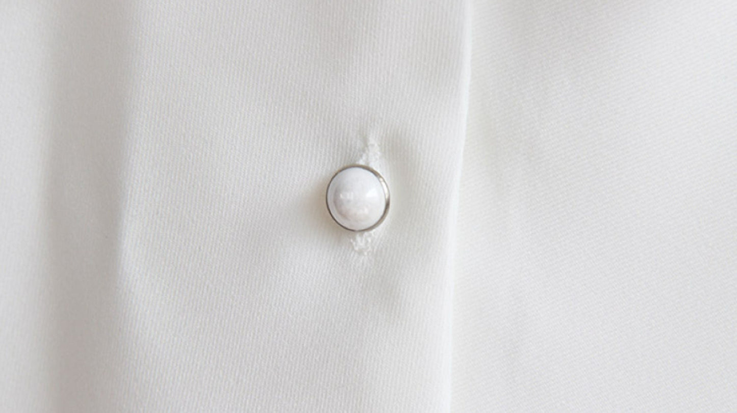 B129(E) Pure White, Off White / Fake Collar, False Collar, Removable Collar