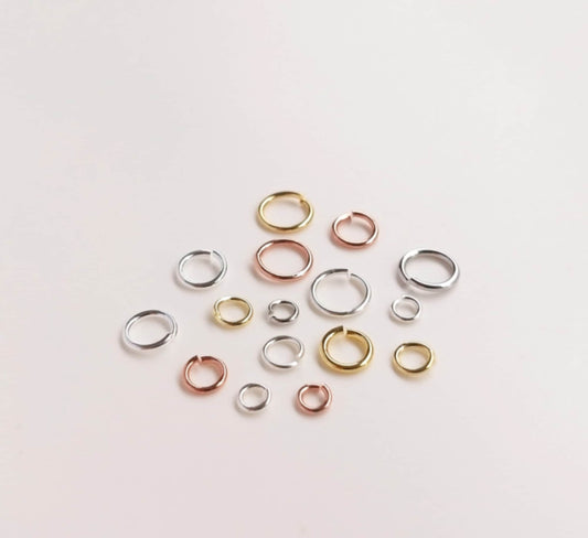 50 Pcs / 4mm, 5mm, 6mm / Open Jump Rings  ERK020