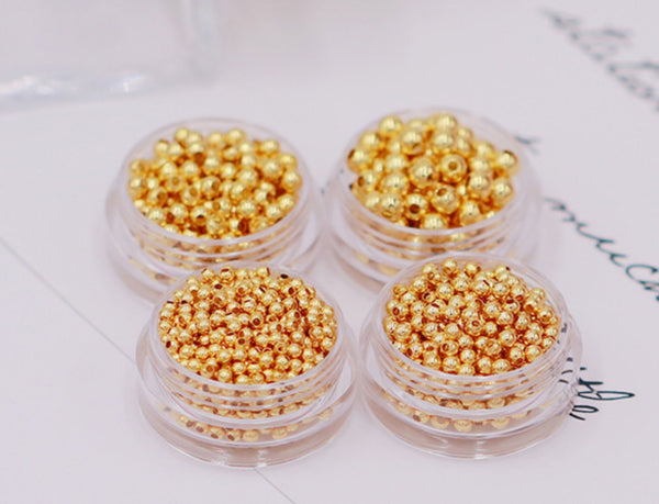 20 pcs / 4mm, 5mm, 6mm / Gold Plated Spacers Beads