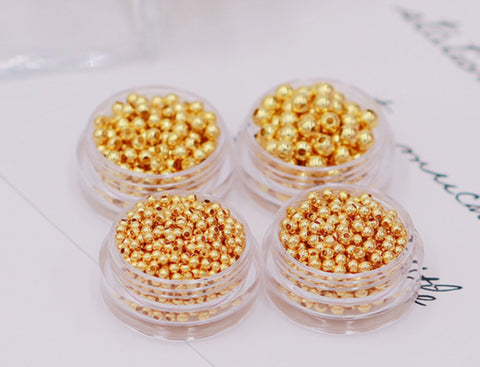 20 pcs / 4mm, 5mm, 6mm / Gold Plated Spacers Beads