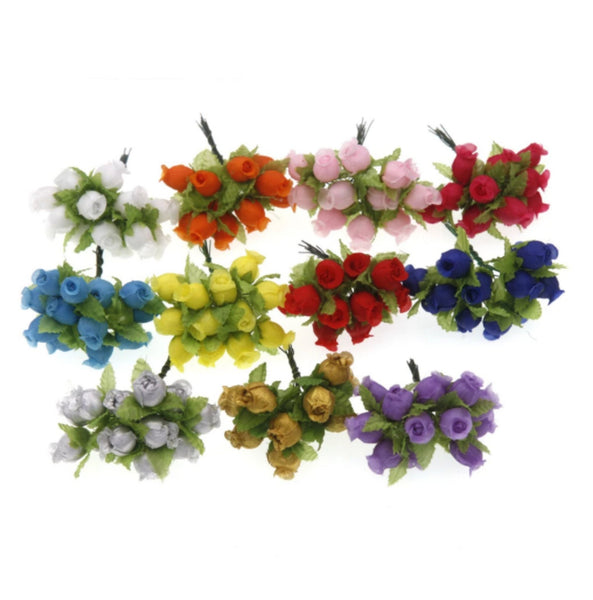 60 Pcs x 1.5cm Mixed Mini Artificial Flowers  SF011