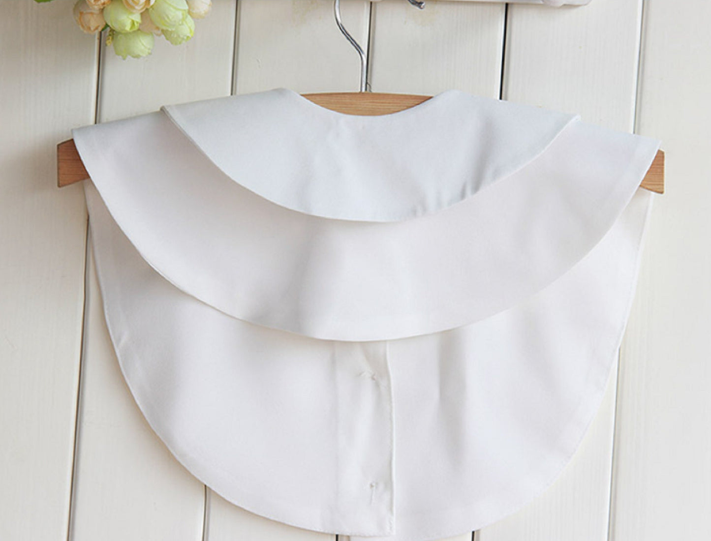B129(E) Pure White, Off White / Fake Collar, False Collar, Removable Collar