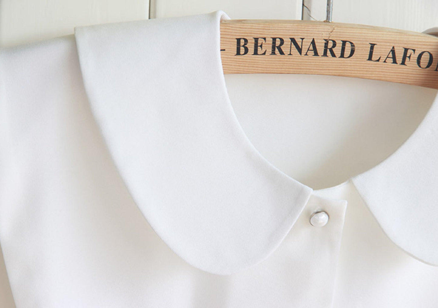 B129(E) Pure White, Off White / Fake Collar, False Collar, Removable Collar