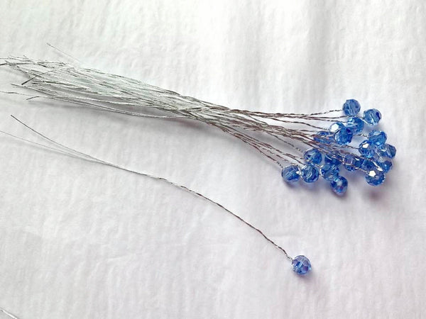 20 Stems / 8mm / Flower Bead Sprays Glass Bead Sprays  FS85