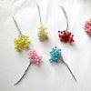10 Stems /  6mm Crystal Bead Leaf Spray  FS41