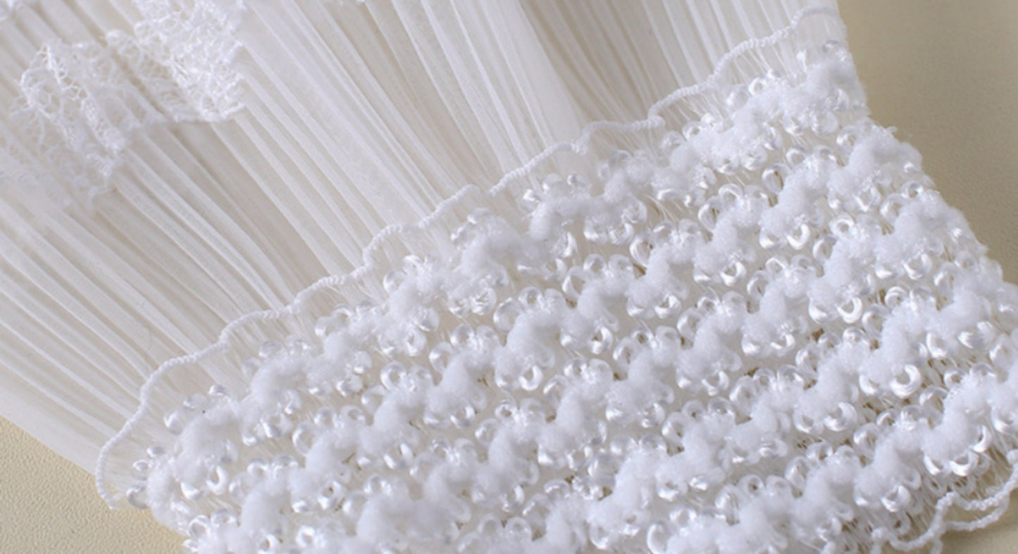 Off White Fake Lace Sleeve Cuffs, Fake Sleeve Cuffs, False Wrist Cuffs, Removable Wrist Cuffs SC003(K)