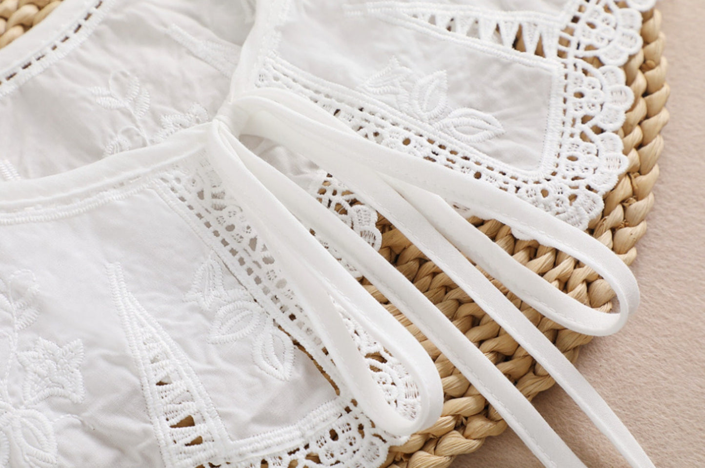 B34(K)-small Off White Fake Collar, False Collar, Removable Collar