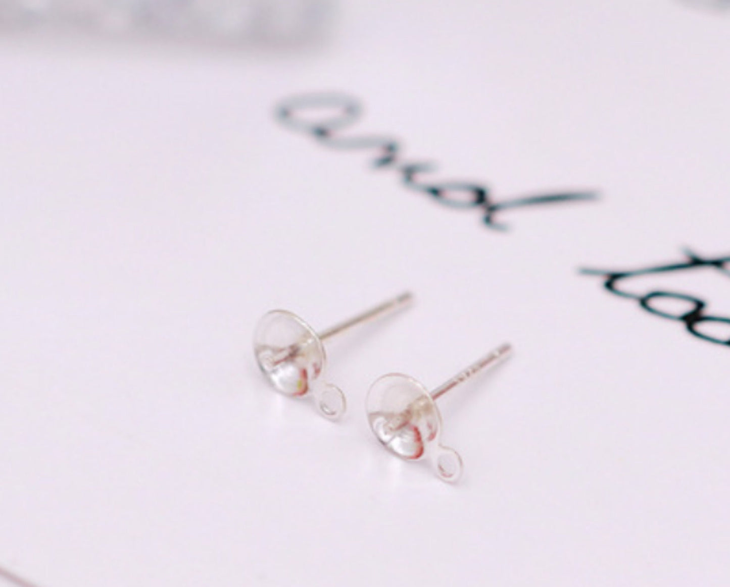 (EK32) 10 pcs / Gold Plated Stud Earrings with Ear Stopper