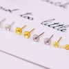 (EK32) 10 pcs / Gold Plated Stud Earrings with Ear Stopper