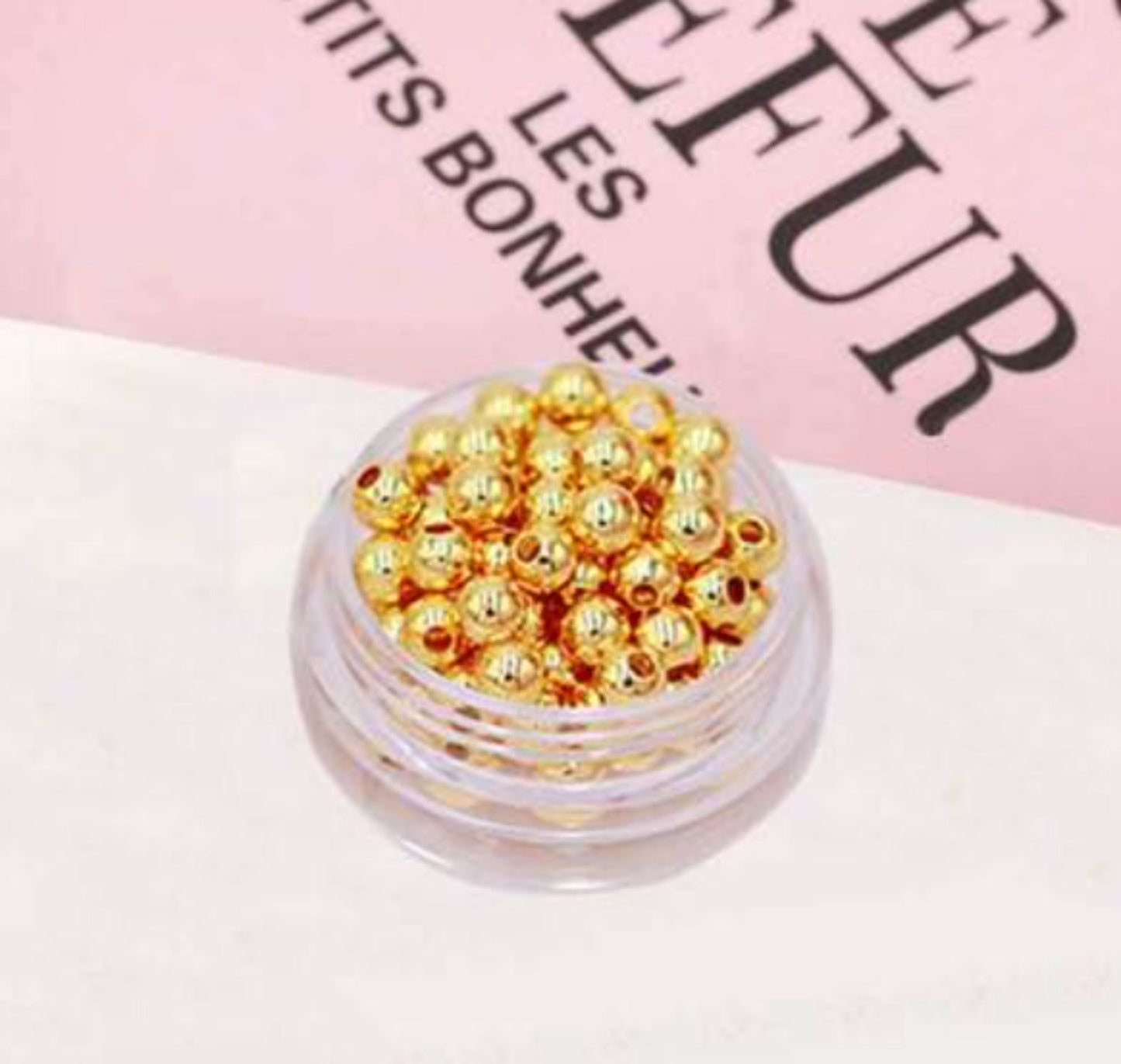 20 pcs / 4mm, 5mm, 6mm / Gold Plated Spacers Beads