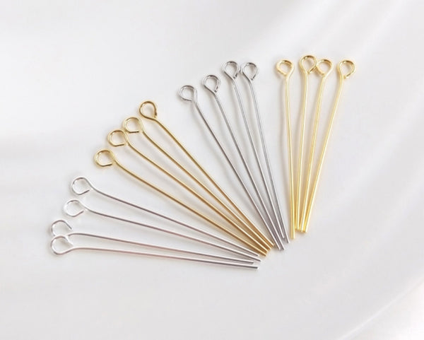 20 pcs / Gold Plated Eye Head Pins  FK052(Eye)