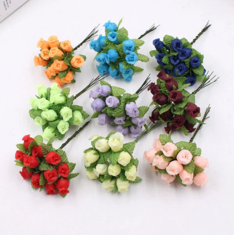 60 Pcs x 1.5cm Mixed Mini Artificial Flowers  SF011