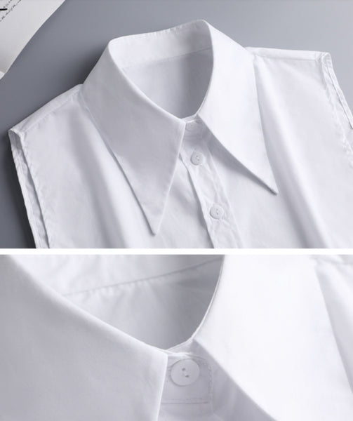 Pure White Fake Collar, False Collar, Removable Collar, Fake Sleeve Cuffs, False Wrist Cuffs, Removable Wrist Cuffs  B19(K)