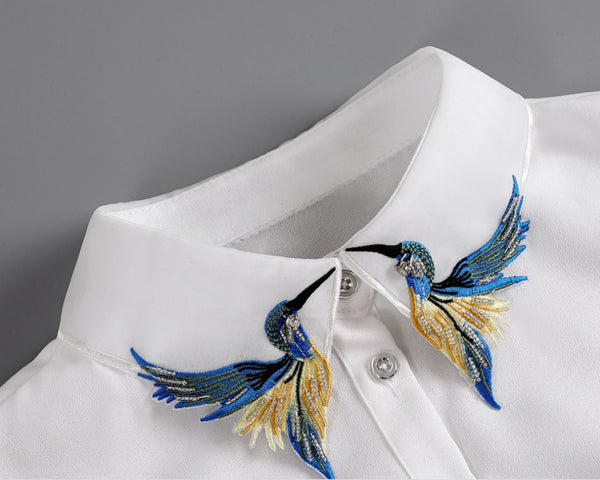 Off White Rhinestone Fake Collar, False Collar, Removable Collar  B57(K)