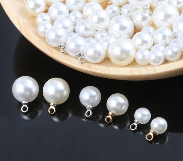 20 pcs / 6mm, 8mm /Single Loop Pearl Beads P046