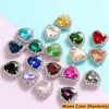(S17G)   10 Pcs / 14mm / Gold Base Sew On Rhinestone Heart