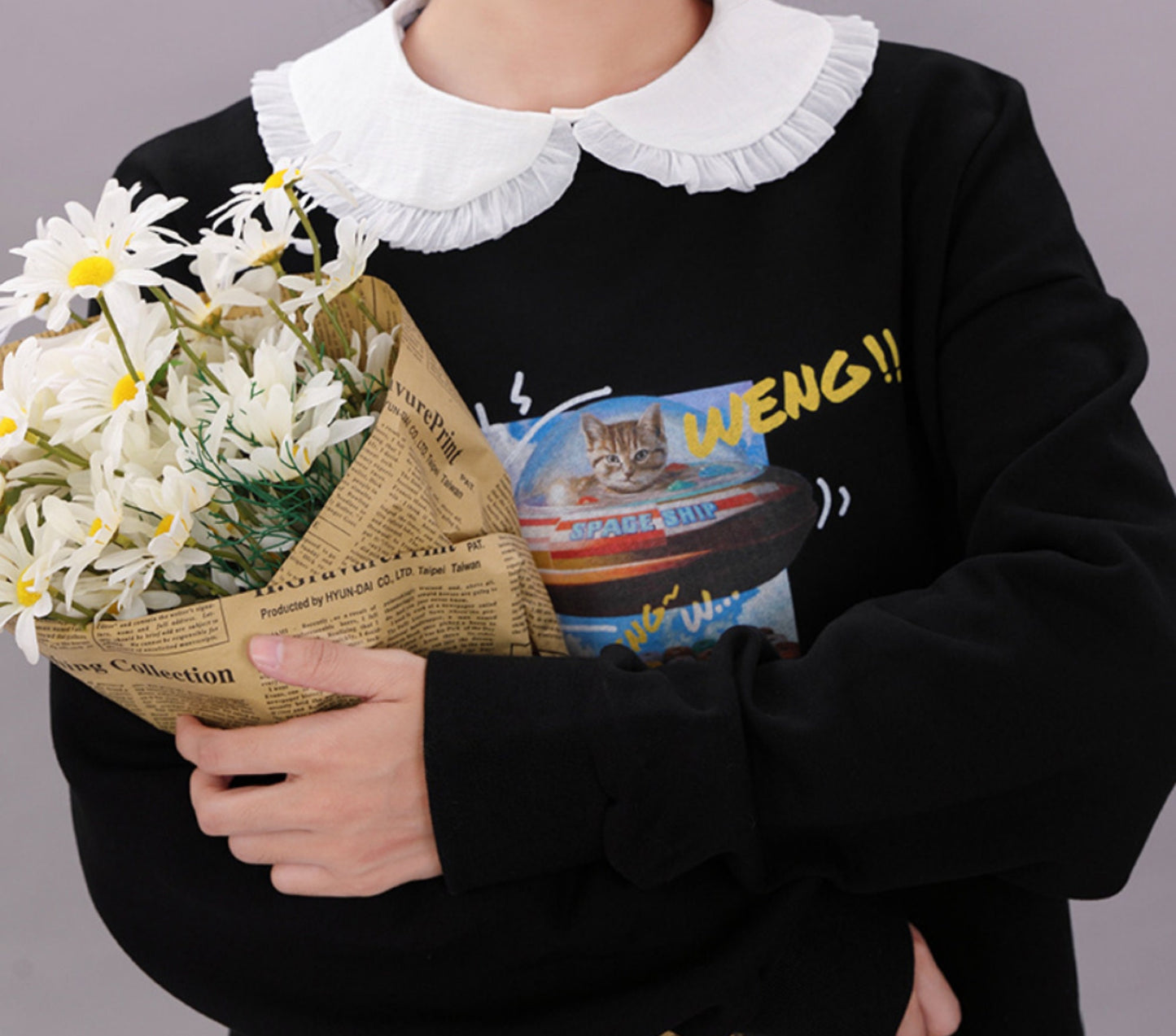 Off White Fake Collar, Off White Elegant Lace Fake Collar, False Collar, Removable Collar   B114(K)