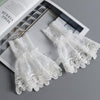 Off White Fake Lace Sleeve Cuffs, Fake Sleeve Cuffs, False Wrist Cuffs, Removable Wrist Cuffs   SC028(K)