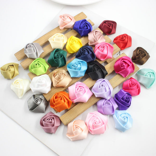 10 Pcs / 2cm / Mixed Lot Satin Small Flowers  SF021