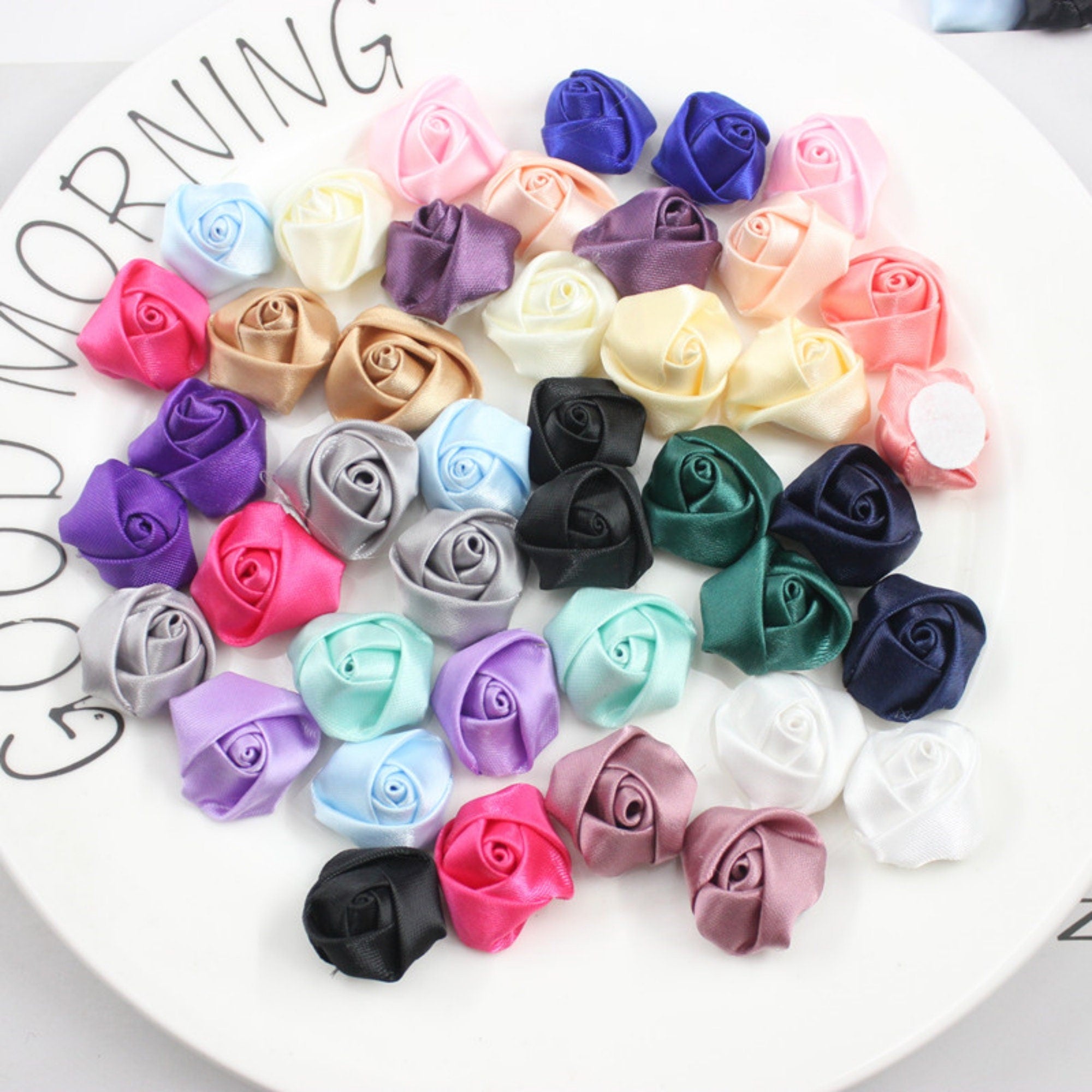 10 Pcs / 2cm / Mixed Lot Satin Small Flowers  SF021