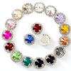(S13S)  10 Pcs / 16mm / Silver Sew On Square Rhinestones