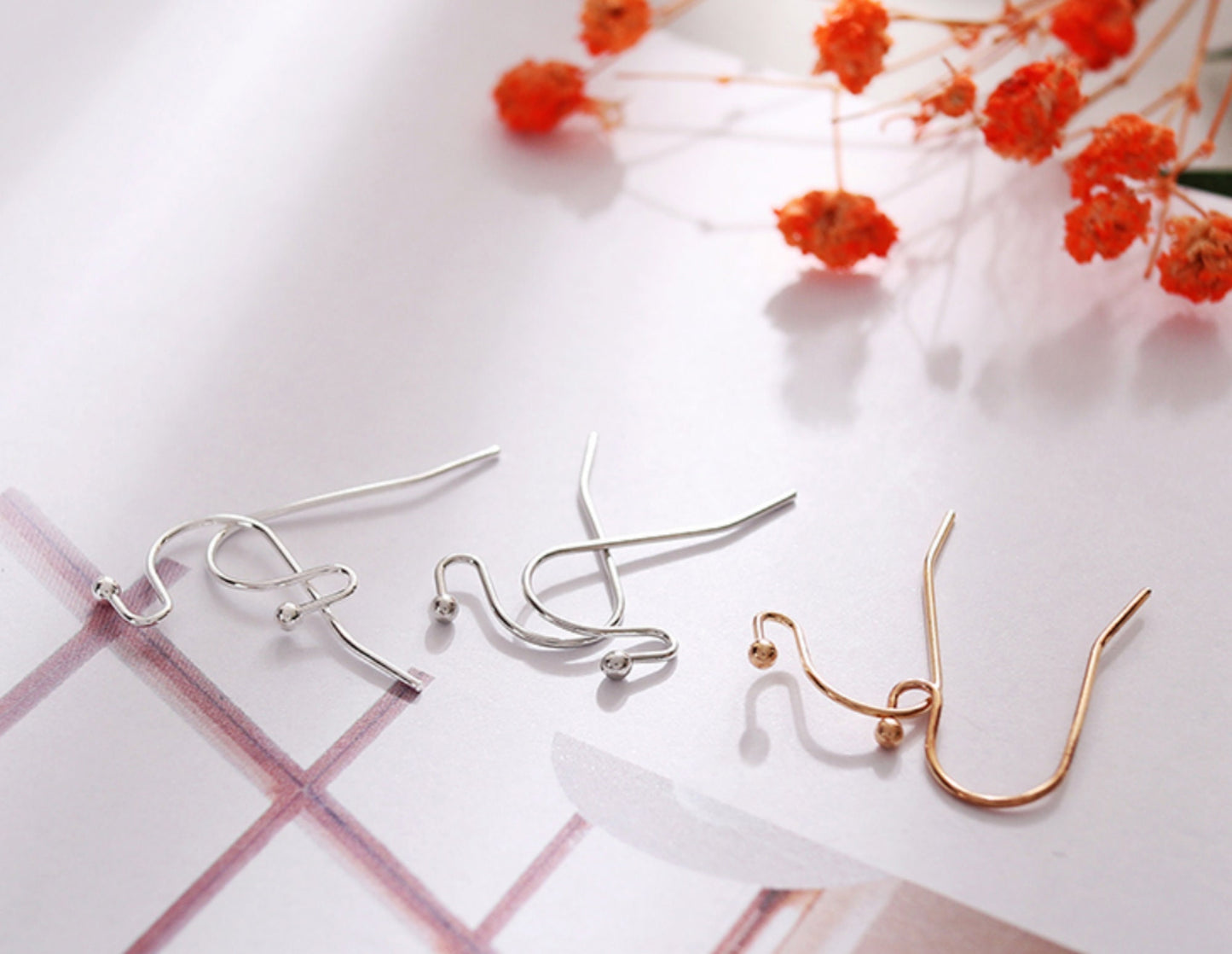 (EK35) 10 pcs /  Gold Plated / Earrings Hooks